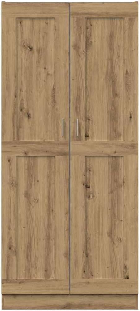 Buffet haut chêne artisanal 82,5x30,5x185 cm bois d ingénierie