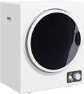 HOMCOM Sèche-linge à évacuation portable, sèche-linge électrique 850 W, 4 Kg, 4 modes de séchage, 2 niveaux de chauffage, cuve en acier inoxydable, installation murale, pour appartement dortoir, blanc