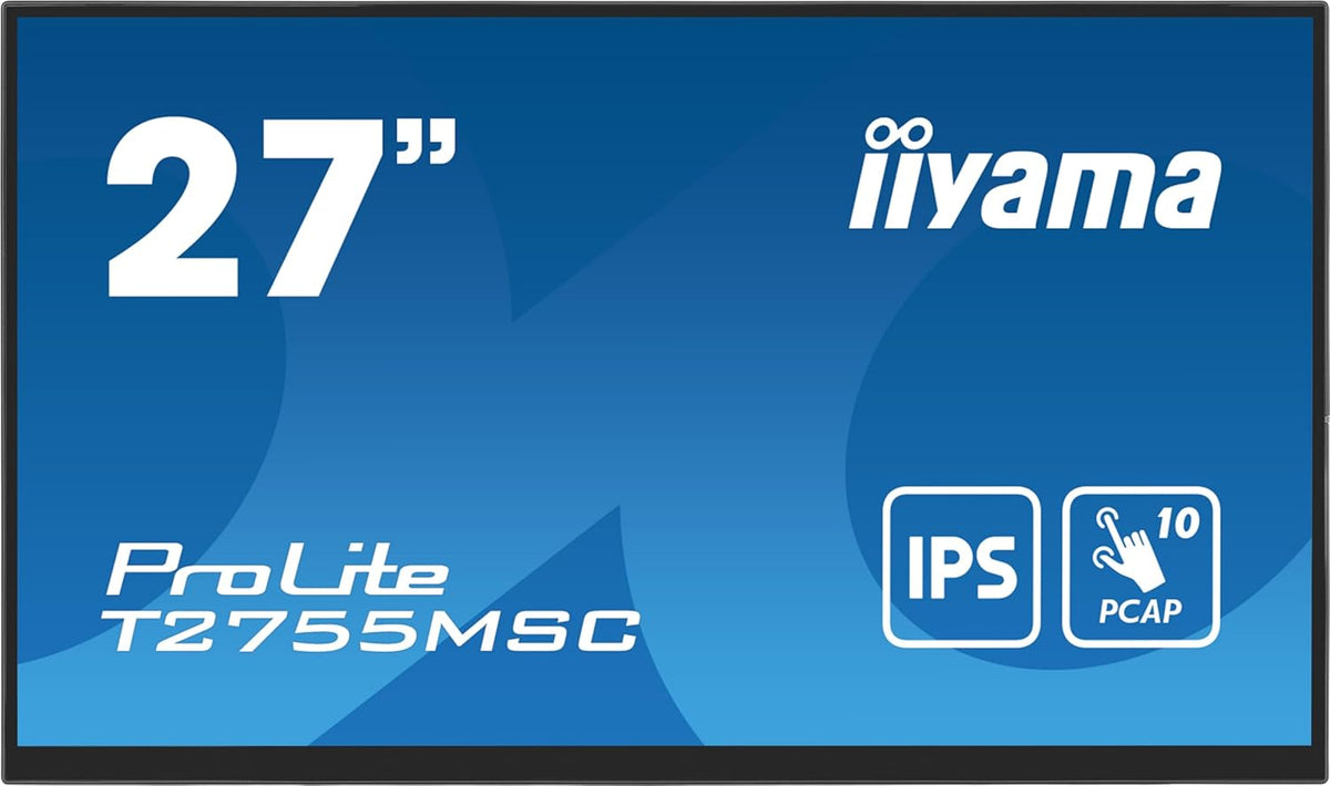 iiyama Prolite T2755MSC-B1 écran Plat de PC 68,6 cm (27") 1920 x 1080 Pixels Full HD LED Écran Tactile Dessus de Table Noir