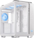TUF Gaming GT502 Plus Blanc – Boîtier Tour avec Panneau latéral et façade en Verre trempé et 4 Ventilateurs 120 mm