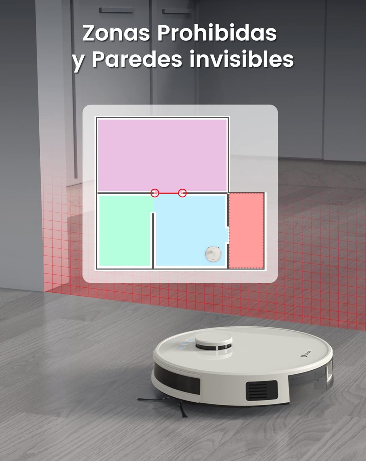 Lefant Robot Aspirateur Laveur Robot 2 en 1 4000Pa,Navigation LiDAR,Cartographie Multi-étage,Zones Virtuelles, Connecté Alexa/APP/WiFi,Idéal pour Poils d'animaux Tapis Sols Durs,M1 Champagne