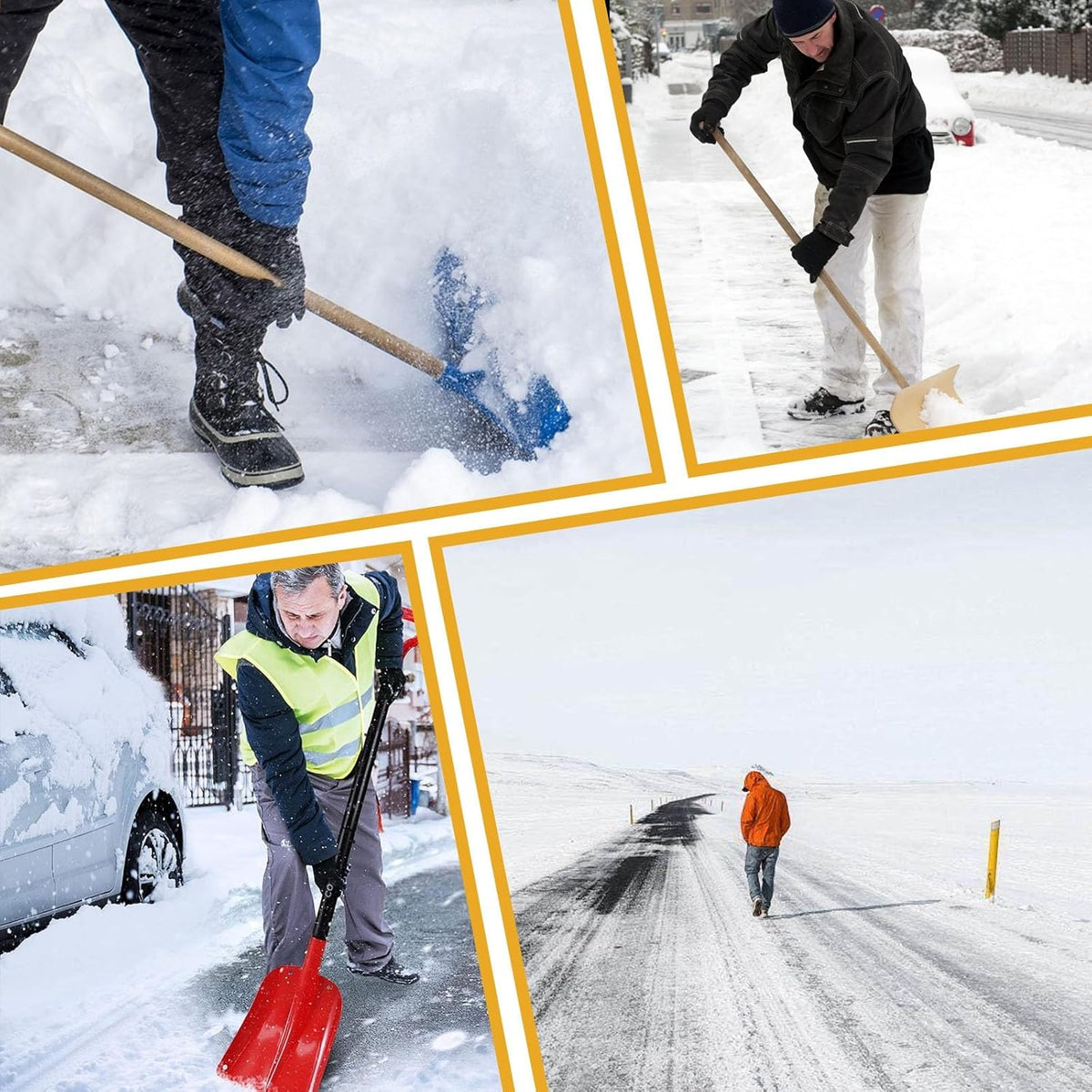 Pelle Neige Motorisée Pelle Neige Légère 21V, 16 Pouces, Plaque D’éjection Réglable, Outil Déneigement Hiver pour Garage, Maison Et Trottoir(Battery x2)