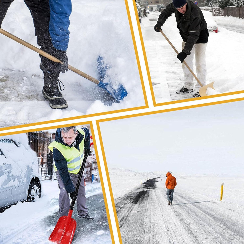 Pelle à Neige électrique Pelle à Neige sans Fil Pelle 16 Pouces, Poignée Réglable, Déneigeuse Portable 21V Légère pour Entrée De Maison Et Allées(Battery x2)