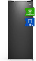CHiQ Congélateur armoire avec une capacité de 145L, Congélation rapide, Thermostat réglable, Silencieux, Porte réversible, Noir, Classe énergétique E