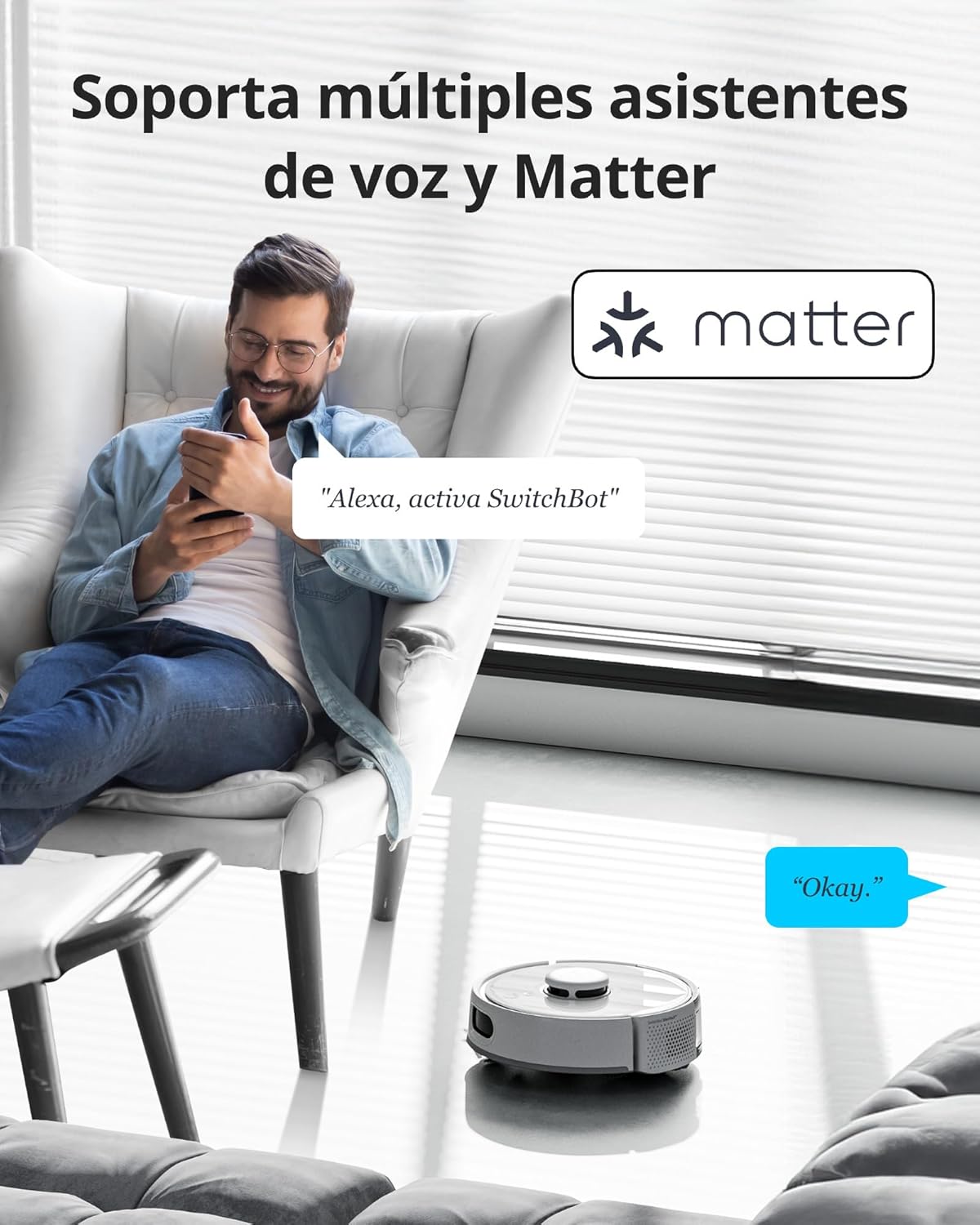 SwitchBot K10+ Pro Aspirateur Robot avec Vidange Automatique pour 90 Jours, Mini Aspirateur Robotisé Silencieux avec Une Puissance d'Aspiration Élevée, Compatible avec Alexa/Siri, WiFi 2,4 GHz