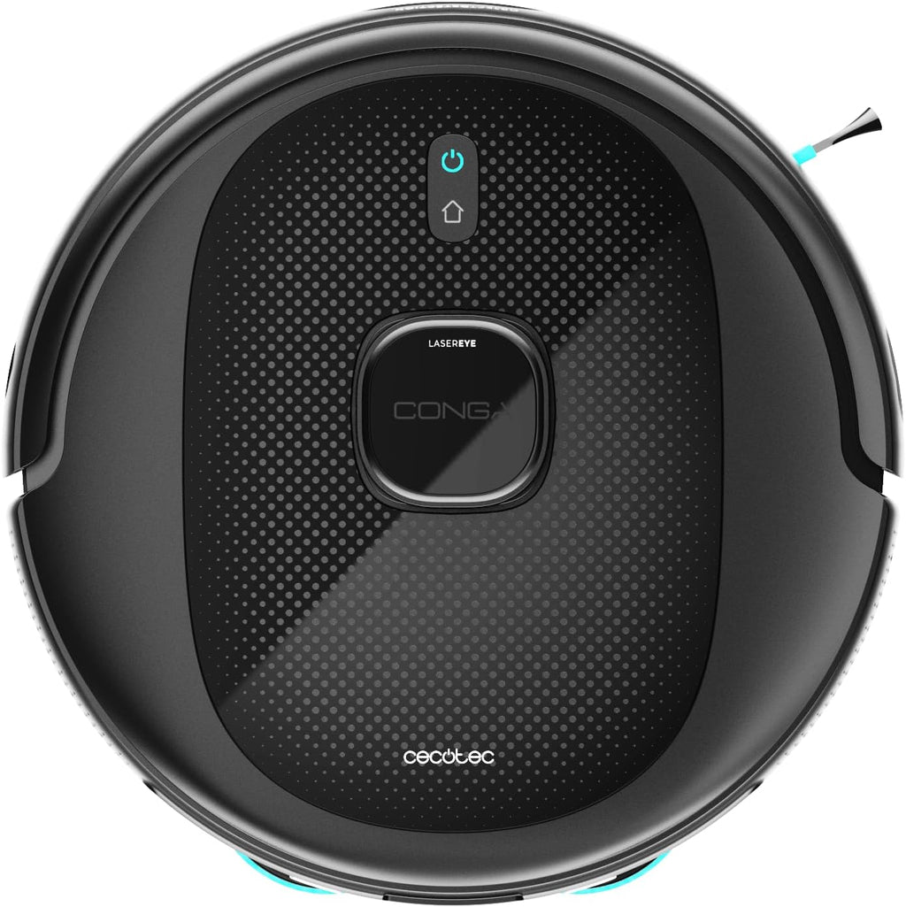 Cecotec Robot Aspirateur et Laveur de Sols avec Base AutoVidange Conga 9590 Spin Revolution Ultra Power Home. Navigation Laser, 10000Pa, App, Autonomie 240min, Brosse Spéciale Animaux, Mopas Rotatives