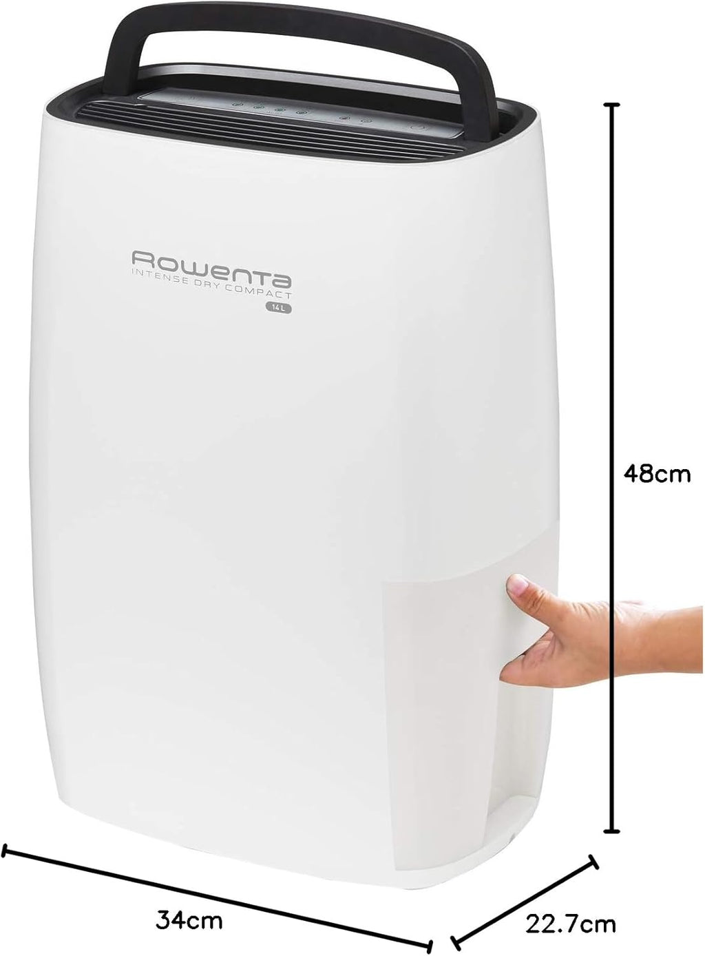 Rowenta Intense Dry Compact DH4224 Déshumidificateur 14L 3 programmes Fonction Linen Dry Filtre compact silencieux