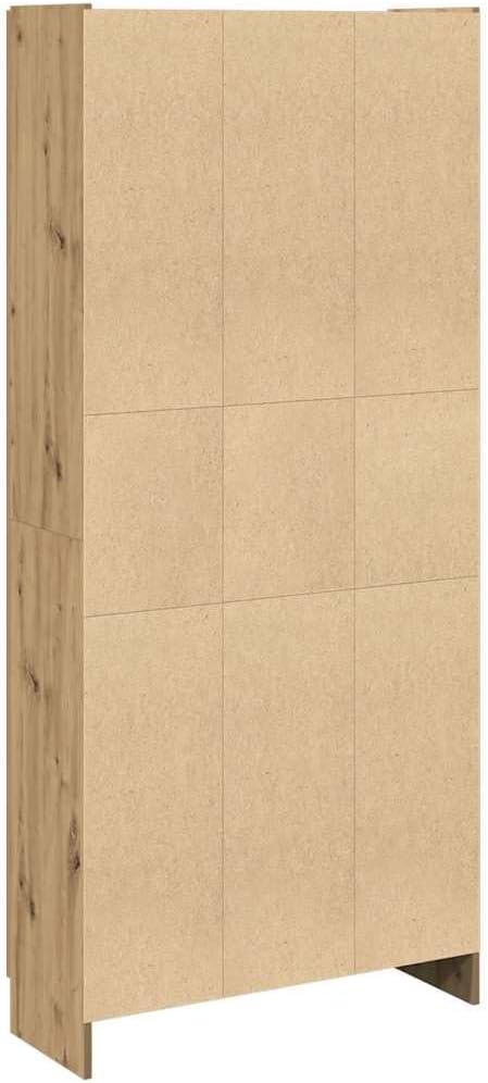 Buffet haut chêne artisanal 82,5x30,5x185 cm bois d ingénierie