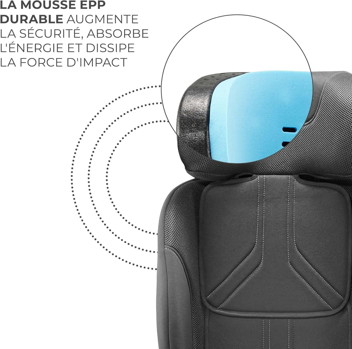 Kinderkraft XRIDER2 I-SIZE 40-125 cm, Siège auto bébé 0 à 25 kg évolutif, 0-7 ans, Isofix 360° pivotant, FWF, RWF, Protections latérales, Harnais Internes à 5 Points, Gris