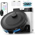 Lefant M2 Pro Robot Aspirateur Laveur 6000Pa avec Station Vidage Automatique Poussière,Navigation Laser avec Cartographie,Nettoyage Personnalisé, Évitement d'obstacles PSD, Idéal pour Poils d'animaux