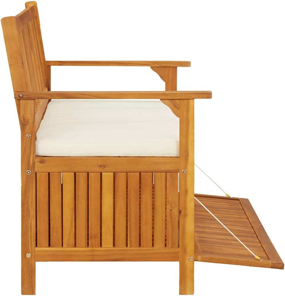 vidaXL Banc de Rangement de Jardin Siège Coffre Stockage Bois d'Acacia Massif