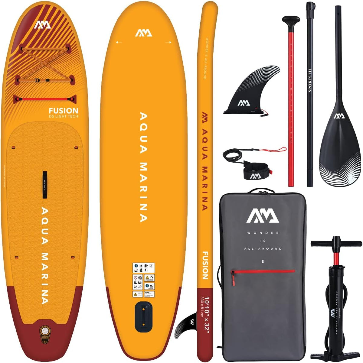 Aqua Marina Fusion Planche à pagaie Gonflable iSUP 330 cm de Long
