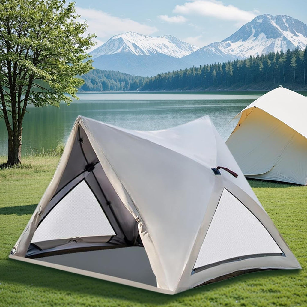 Zuasdvnk Tente de camping, tente familiale pour camping, tente sac à dos - 3 à 4 personnes automatique - Maison intérieure spacieuse résistante aux intempéries pour les voyages en plein air en plein