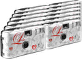 TopShot Lot de 12 appareils Photo jetables pour 27 Photos avec Flash Blanc