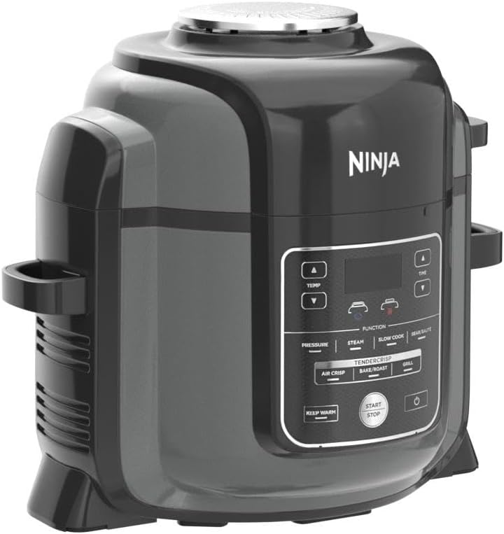 Ninja Foodi MAX Multi-Cooker [OP450UK], 7-in-1, 7.5L, Electric Pressure Cooker and Air Fryer, Grey and Black