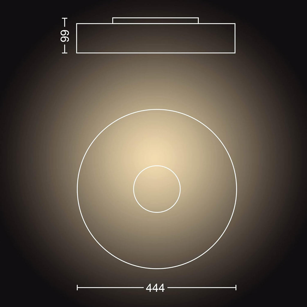 Hue White Ambiance FAIR Plafonnier 39W - Noir télécommande incluse , fonctionne avec Alexa, Google Assistant et Homekit