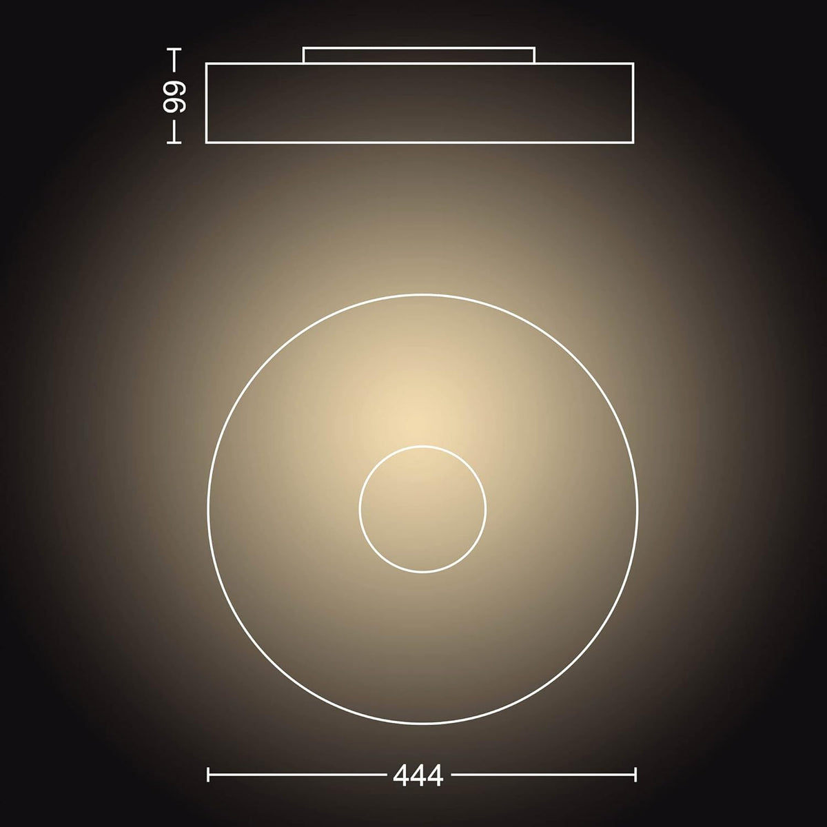Hue White Ambiance FAIR Plafonnier 39W - Noir télécommande incluse , fonctionne avec Alexa, Google Assistant et Homekit