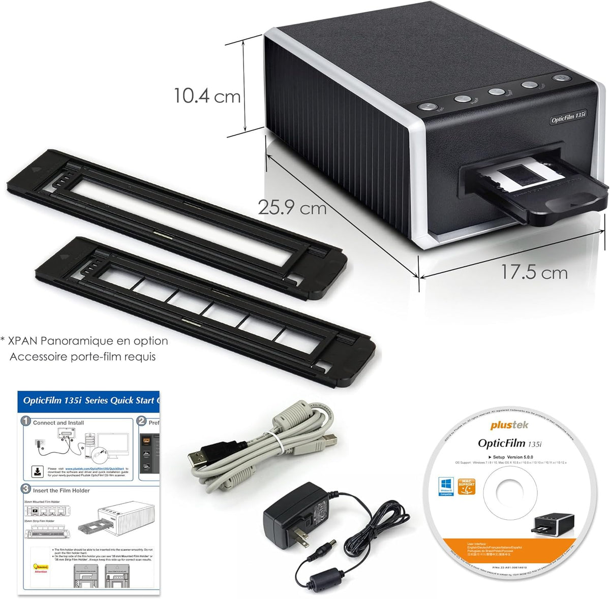 Plustek OpticFilm 135i - Scanner de Diapositives et Négatifs 35 mm