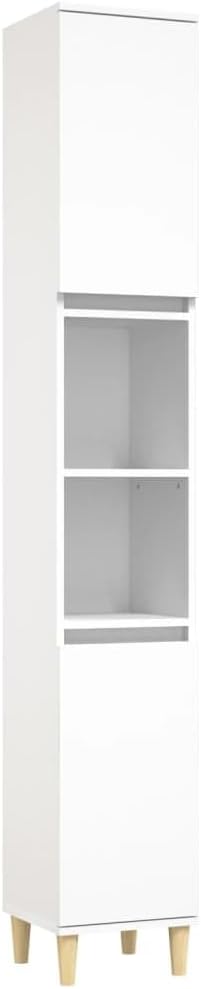 vidaXL Ensemble d'Armoires Salle de Bain 3 pcs, Armoires d'Evier avec Rangement, Meuble de Lavabo Toilette, Scandinave, Blanc Bois d'Ingénierie