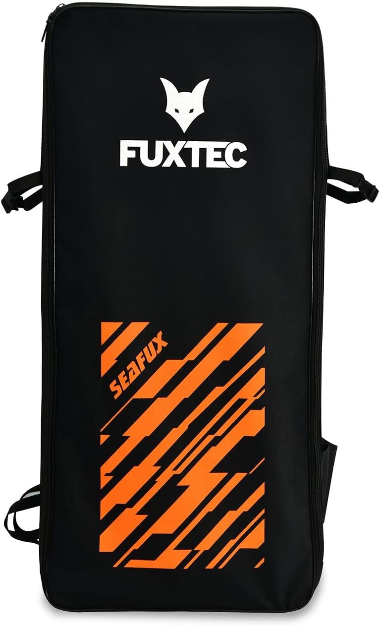 Fuxtec Stand Up Paddle Board Sea Cruiser Gonflable - 320 x 81 x 15 cm avec 3 Ailerons - Randonnée en Mer Supporte Jusqu'à 150kg - Sac à Dos Inclus