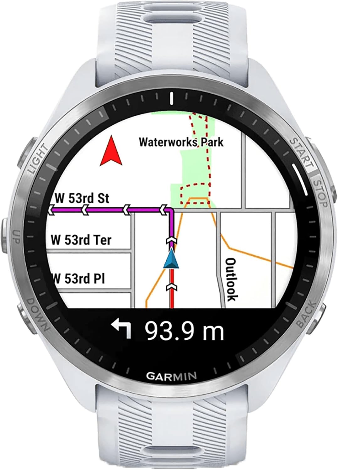 Forerunner 965 Quarz Smartwatch für Unisex, Whitestone/Powder Grey
