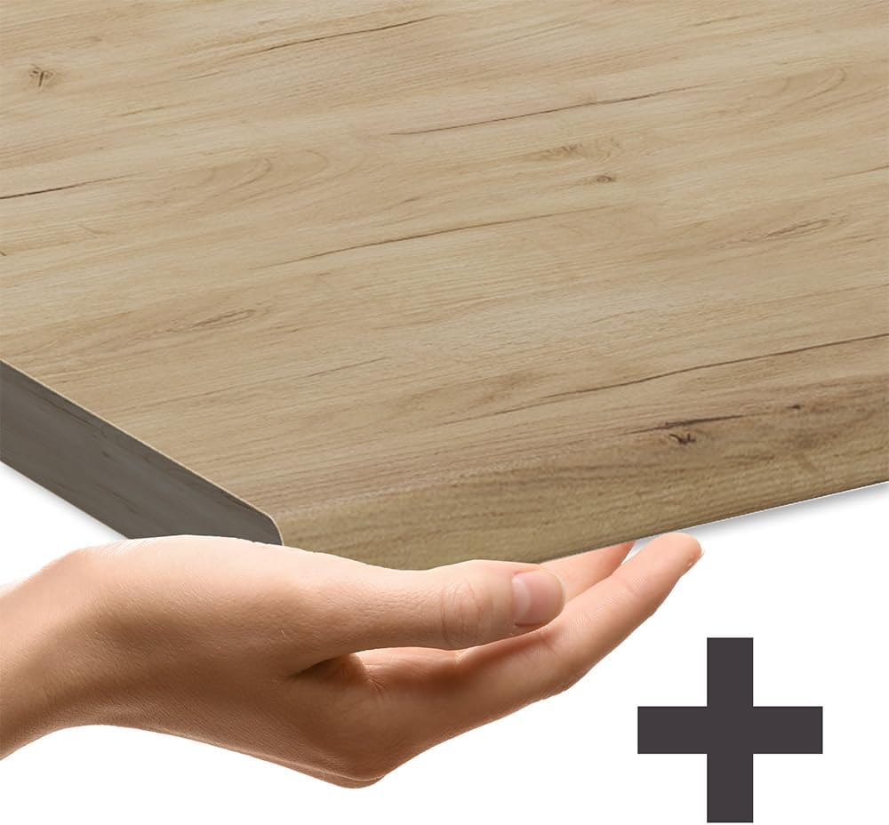 Vicco Meuble Cuisine Fame-Line, Vert Or Campagne/Anthracite, 80 cm avec 3 tiroirs, PT Chêne