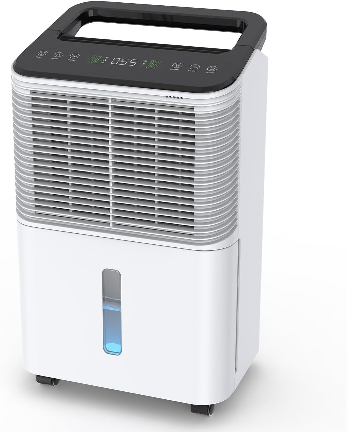 Deshumidificateur d air 16L/jour, Déshumidificateur de Chambre Ultra-silencieux, Contrôle Central Intelligent, Mode AUTO, Indicateur d'humidité, Minuterie 24H, Plus Puissant, Plus Efficace
