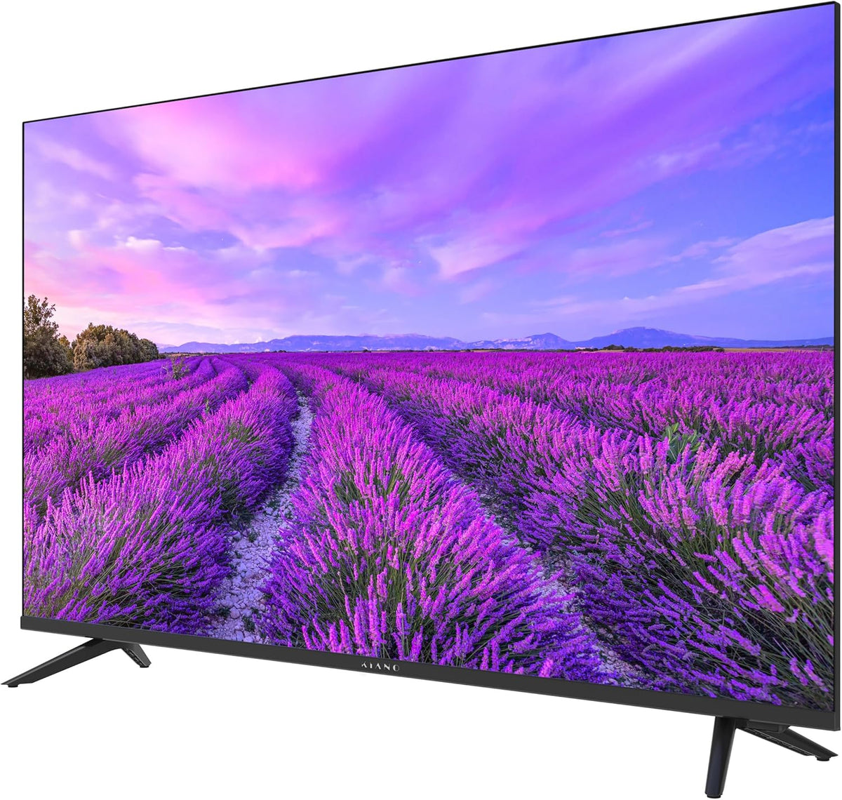 KIANO Téléviseur Intelligent 43" Elegance – 4K UHD (3840x2160) avec HDR10 – Android 11, Wi-FI, Bluetooth – Triple Tuner DVB-T2/C/S2, Dolby Audio – 2 Ports HDMI, 2 Ports USB, Port CI – VESA