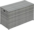 Teamson Home Coffre de Jardin Rangement extérieur avec Couvercle et Grande capacité 700L résistant aux intempéries Gris PT-OF0010G