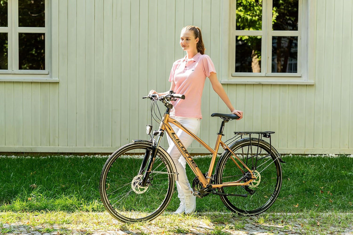 Licorne Bike Vélo de trekking 28’’, avec frein à disque en aluminium, 21 vitesses, VTT, vélo de cross, pour femme, homme, garçon, fille