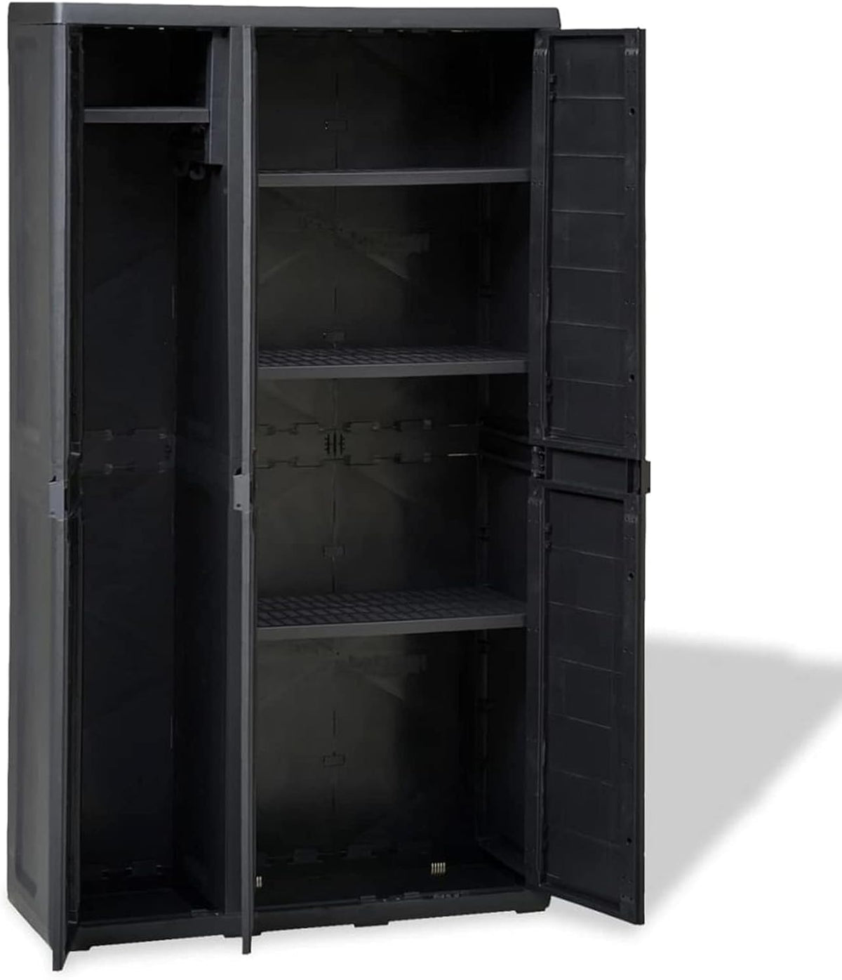Tidyard Catherinol Armoire de Rangement de Jardin Armoire de Rangement Extérieur Armoire de Rangement de Jardin avec 4 étagères Noir