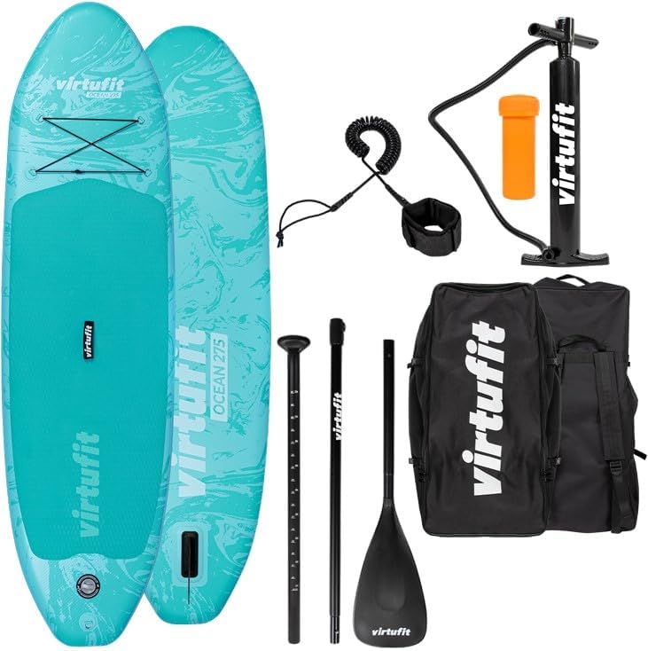 VirtuFit Supboard Ocean 275 - Turquoise - Avec accessoires et sac de transport