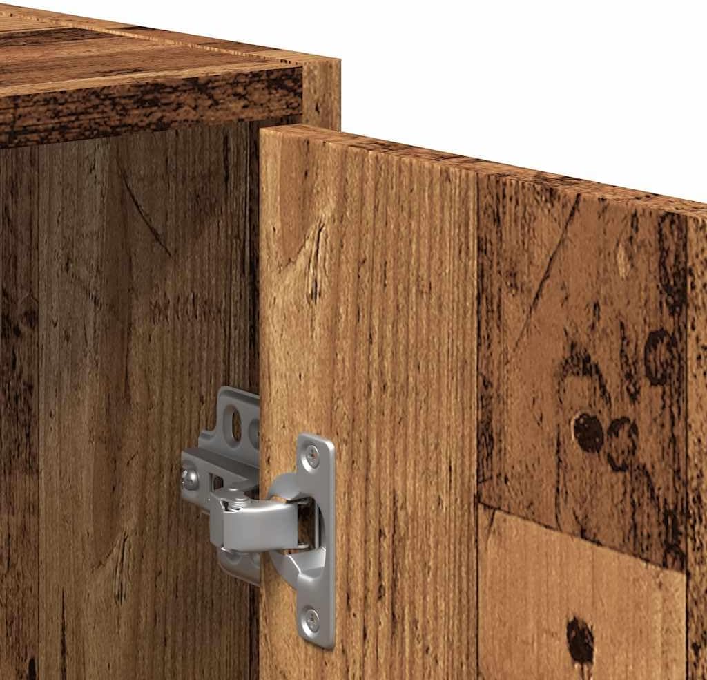 WSJHUHK Meubles, ensembles de meubles, ensembles de meubles de salle de bain, armoire de salle de bain avec miroir, bois d'ingénierie vieux bois