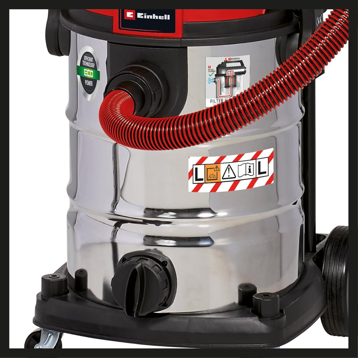 Einhell Aspirateur de Chantier Te-VC 2230 SACL (1 400 W, Cuve 30L, Classe de poussières L, pour des poussières de valeurs MAK Sup.1 MG/m³) Vendu avec Plusieurs Buses et filtres