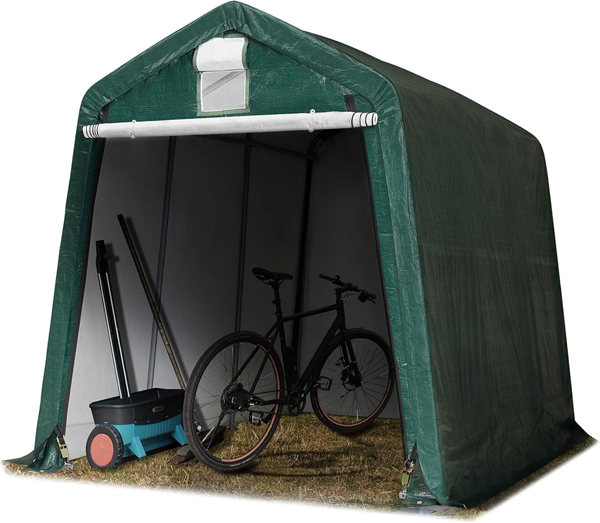 TOOLPORT 2,4 x 3,6 m Garage Tent, abri de Stockage, PE 450 N, Tente Garage Vert