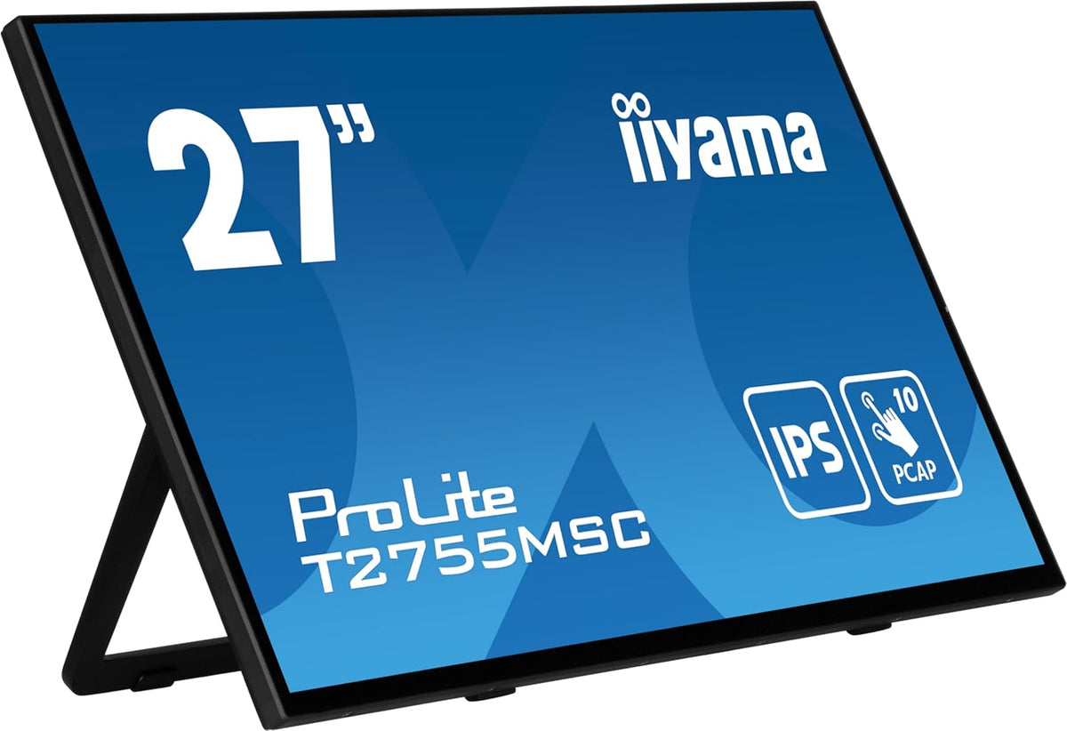 iiyama Prolite T2755MSC-B1 écran Plat de PC 68,6 cm (27") 1920 x 1080 Pixels Full HD LED Écran Tactile Dessus de Table Noir