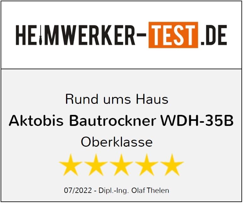 Aktobis Déshumidificateur professionnel WDH-35B en métal avec une capacité de déshumidification jusqu'à 35 litres/jour !