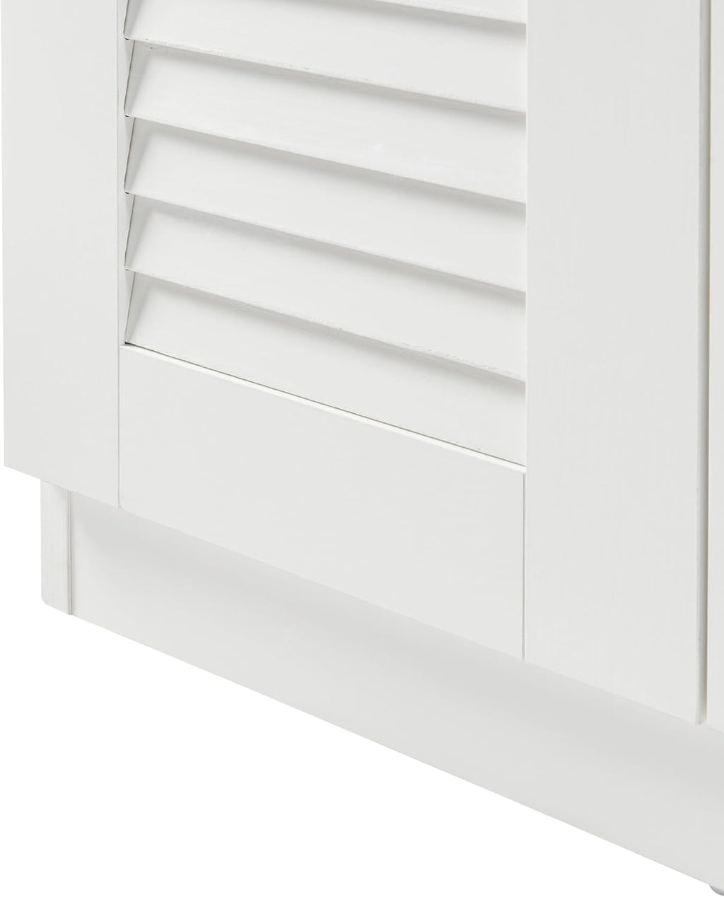 [en.casa] Meuble à Chaussures avec Banquette Armoire à Chaussures pour 18 Paires Meuble de Rangement avec Portes Ajourées MDF 97 x 120 x 36 cm Blanc