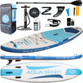 AQUA SPIRIT Tempo Sup Stand up Gonflable Surf Planche de Paddle pour Adulte Unisexe Débutant intermédiaire 320x81x15cm Charge Max 120KG avec Pagaie Réglable, Matelas à Langer Garantie De 2 Ans