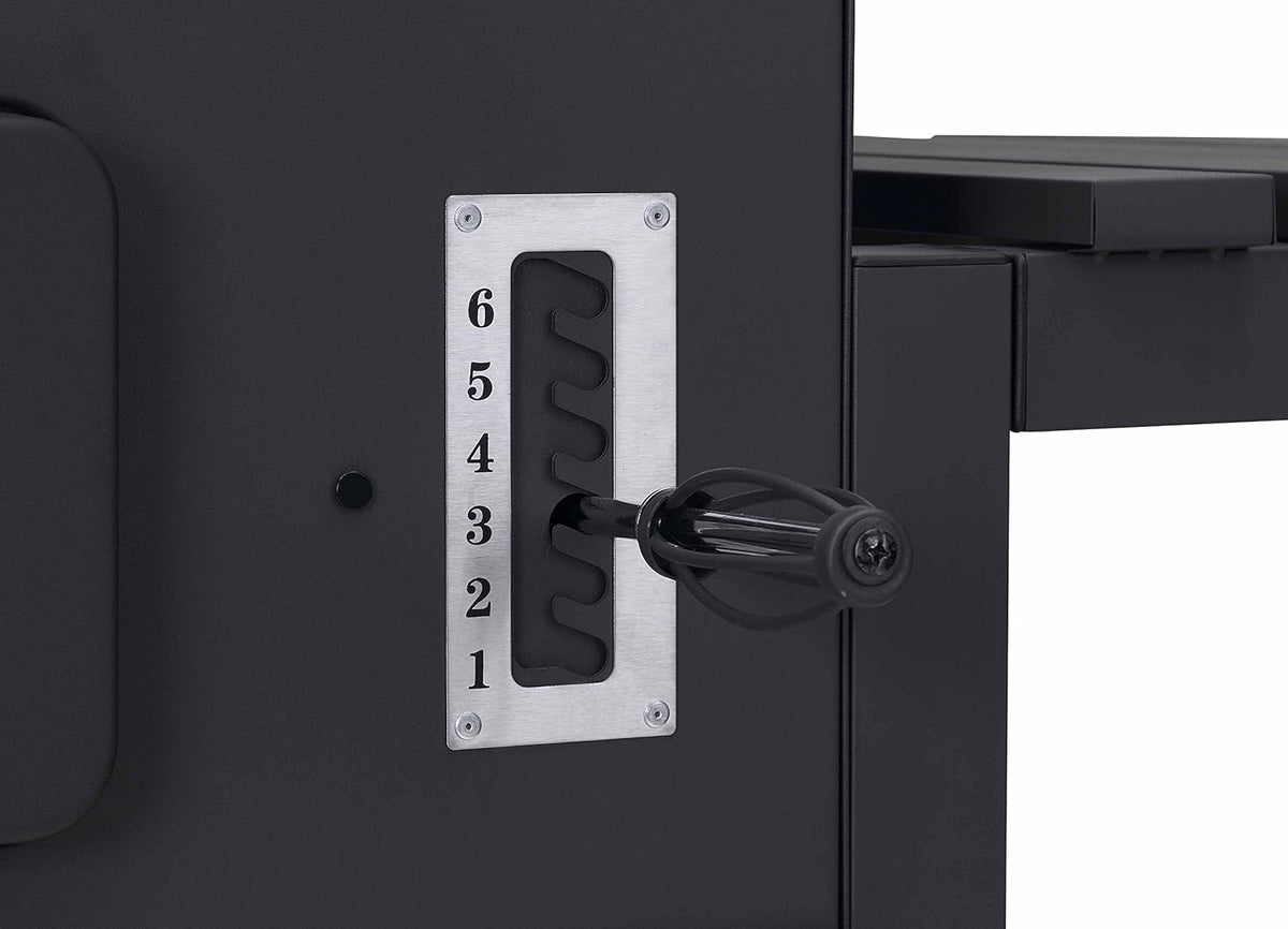 Tepro 1165 Charbon de bois Grill Grill Toronto XXL, surface de cuisson : environ 71,5 x 46 cm, anthracite/acier inoxydable, 90 cm