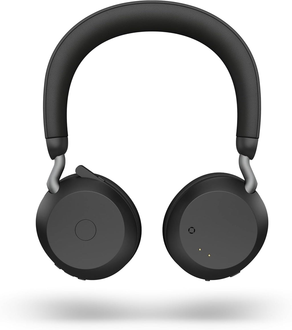 Jabra Evolve2 75 Wireless PC Headset with 8-Microphone Technology - Dual Foam Stereo Headphones with adjustable Advanced Active Noise Cancellation, USB-C Bluetooth Adapter and UC Compatibility - Black