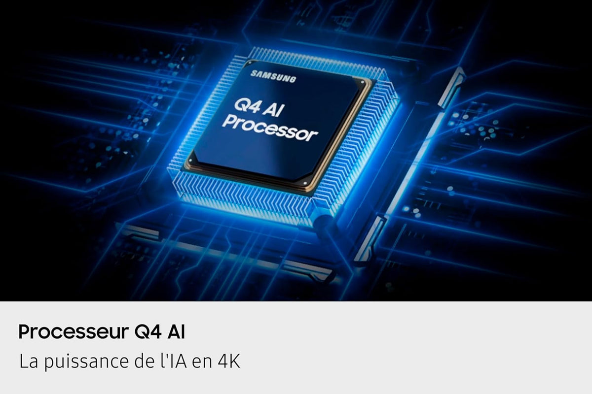TV AI 65 Pouces QLED 65Q7F3 4K Smart TV, Quantum Dots, Q4 AI Processor, WiFi, Airplay, HDR, Q-Symphony, OTS Lite, Knox Security, Gaming Hub, Bixby, Application opérateurs intégrées