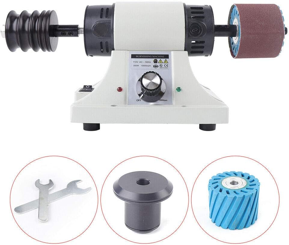 Polisseuse pour cuir 8000 tr/min - Polisseuse pour cuir 220 V 350 W - Ponceuse électrique - Polisseuse pour cuir - Outil de bord en acajou - Tête de ponçage