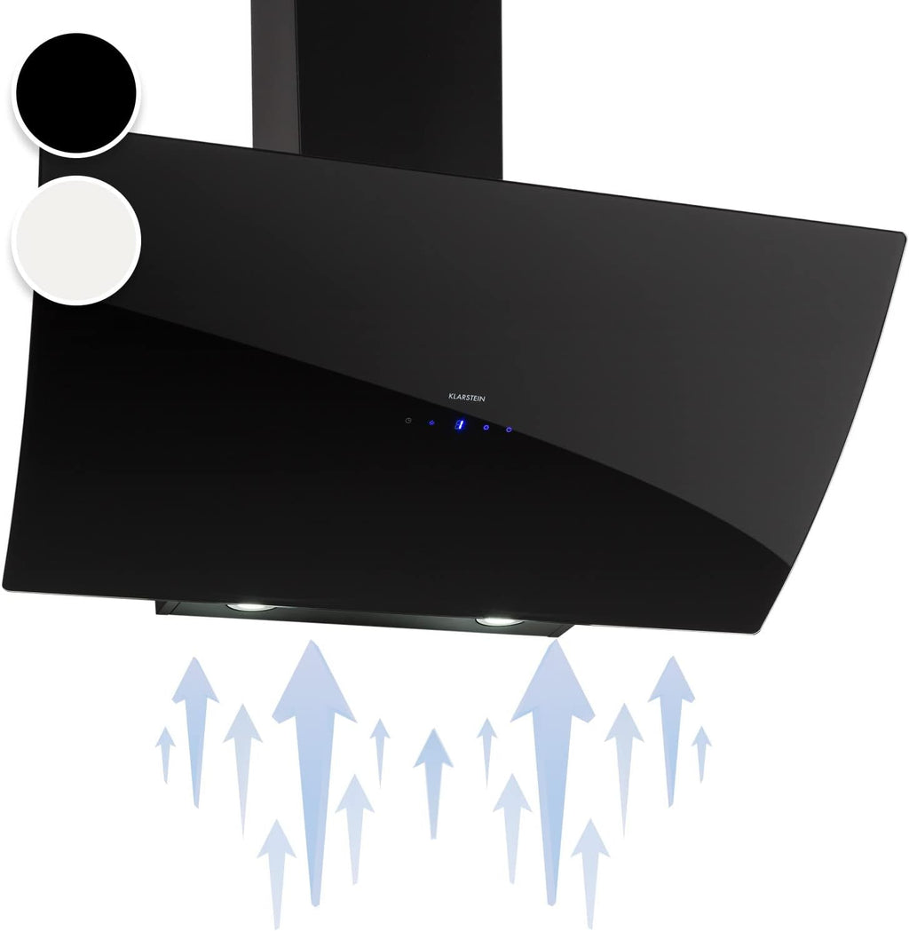 Klarstein Annabelle Hotte aspirante Extracteur de fumée murale Absorption et ventilation 90 cm - noir