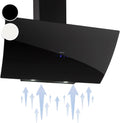 Klarstein Annabelle Hotte aspirante Extracteur de fumée murale Absorption et ventilation 90 cm - noir