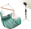 LA SIESTA® Habana - Chaise-Hamac Bio en Coton Comfort, Rotation à 360°, Design Courbé, Fabrication Colombienne - Agave, Comfort avec Fixation