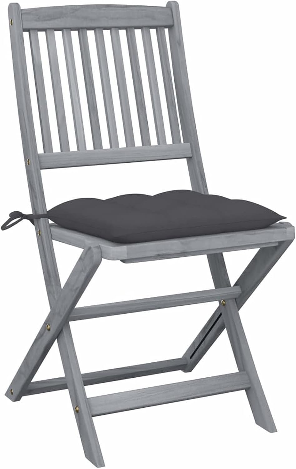 ARKEM Chaises Pliables d'extérieur 2 pcs avec Coussins Bois d'acacia,Mobilier À Dîner De Jardin,Table Et Chaises De Patio Terrasse599
