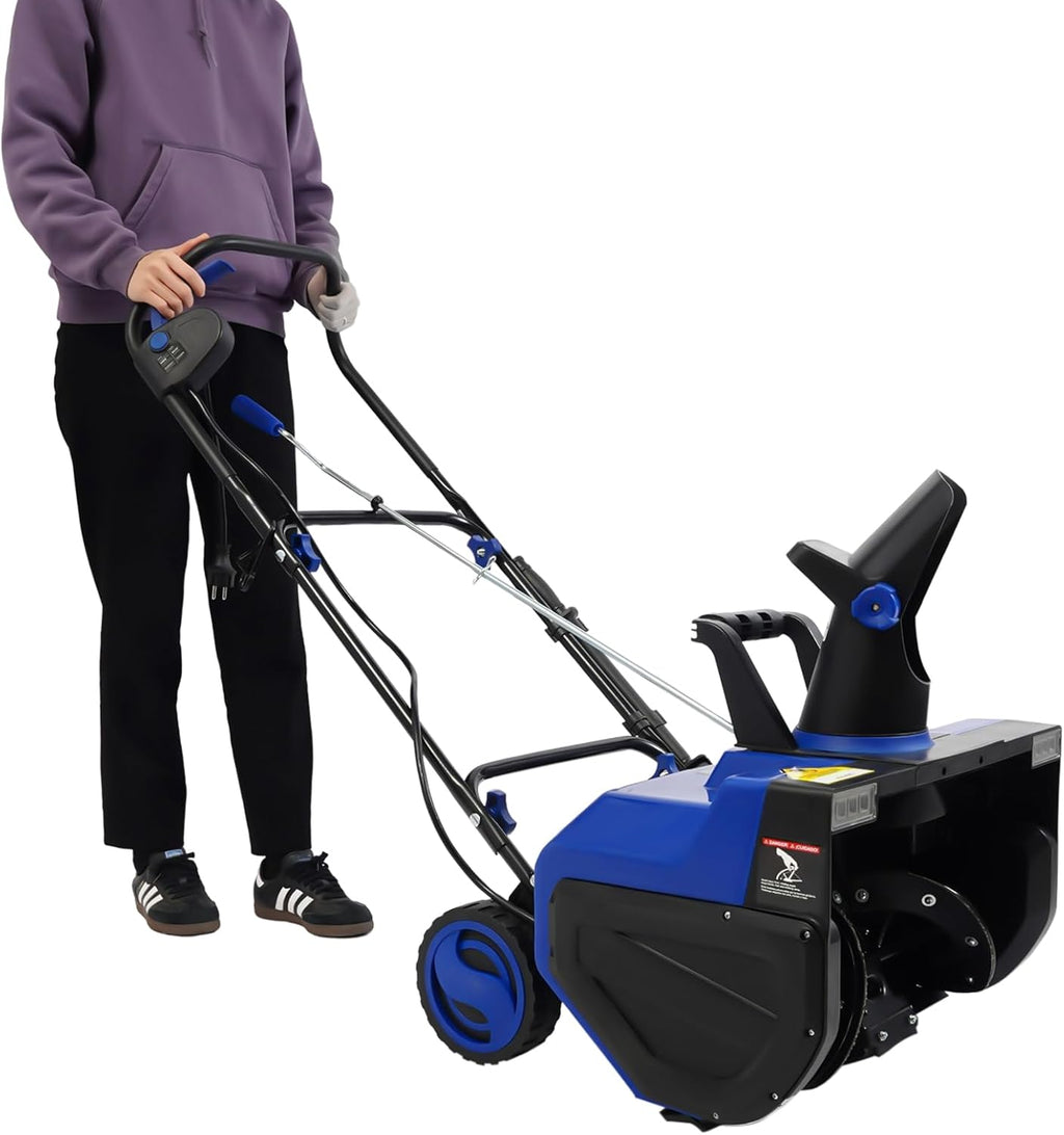 TaNeHaKi Fraise à neige électrique 2400 W Pelle à neige filaire avec lumières LED 180° réglable Machine de déneigement Largeur de travail 56 cm Profondeur de neige 33 cm Chasse-neige très efficace