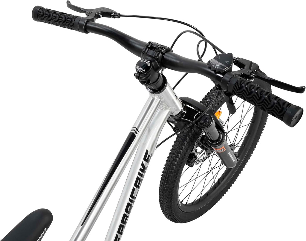 FabricBike Terra - VTT en Aluminium 20 Pouces pour Les Enfants de 6, 7 et 8 Ans, Frein à Disque, 7 Vitesses, Suspension Avant