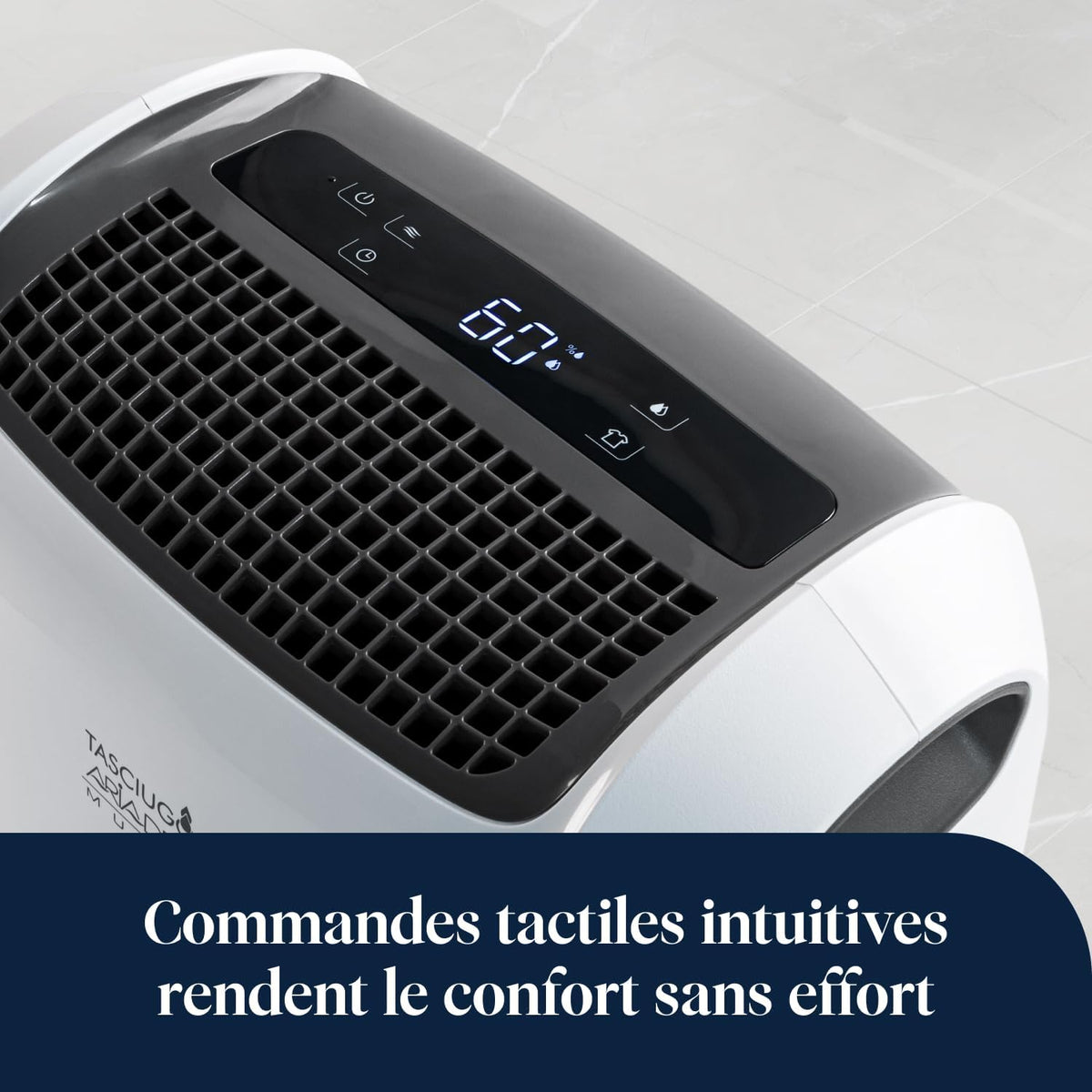 De’Longhi Tasciugo AriaDry Multi - Déshumidificateur Portable pour la Maison, Élimination de l'Humidité 20L/24h, Séchage, Anti-Moisissure, Minuteur, Silencieux, Blanc (DDSX220)